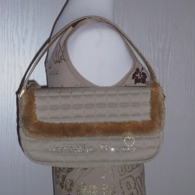 samantha thavasa 갸루  큐빅 퍼 핸드백 