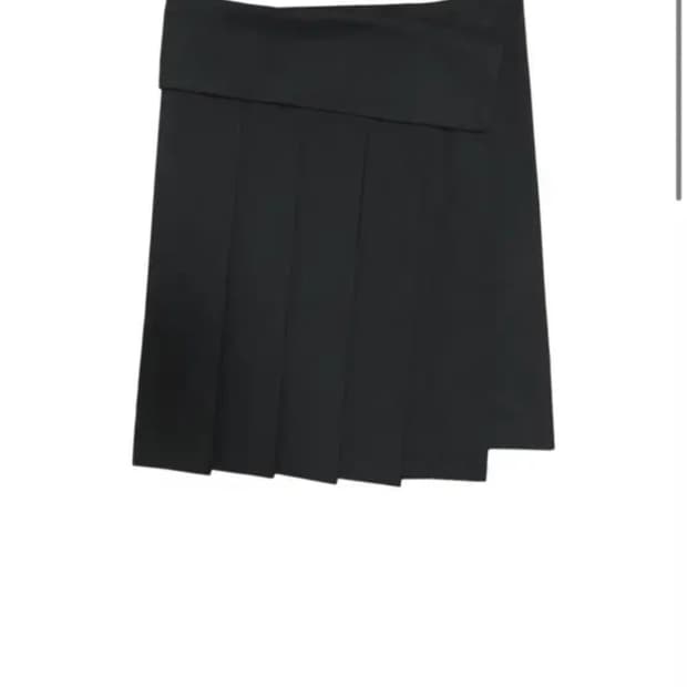 체메씨 스커트 차콜 체메씨 치마 랩스커트