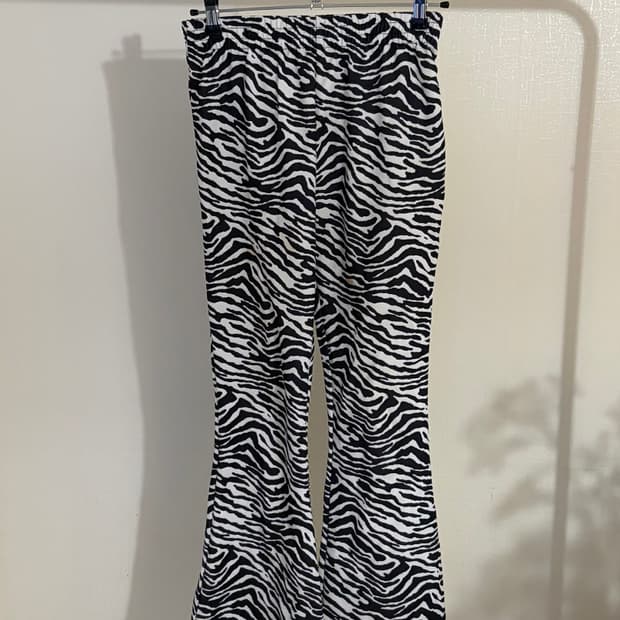 Zebra Print Flare Pants