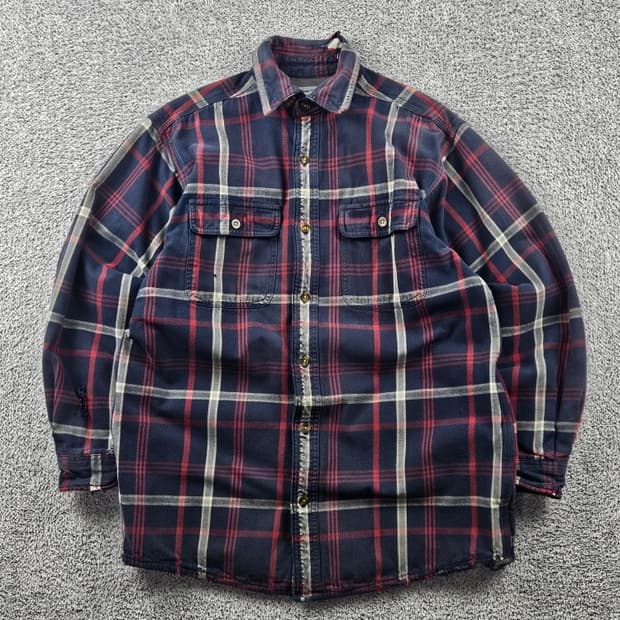 칼하트 체크 패턴 버튼업 워크 셔츠 자켓 ( M ) / 9285