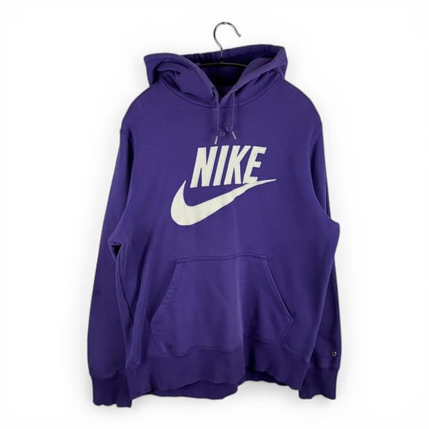 (L) 나이키 올드스쿨 빅로고 후드 티 퍼플