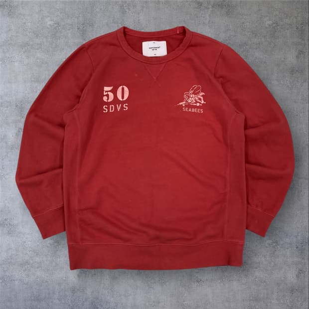 에스피오나지 스몰 로고 레드 맨투맨