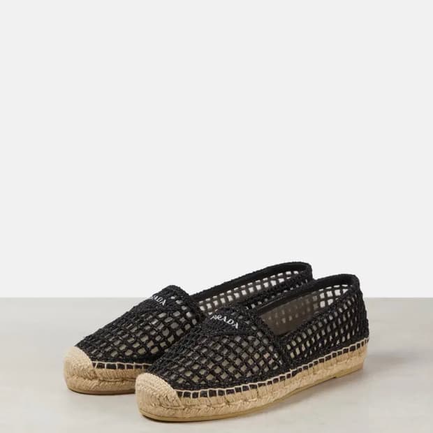 [정품,미착용새상품,136만원대] 프라다 크로셰 에스파듀 슬립온🖤