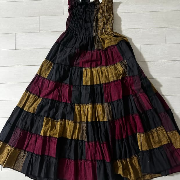 빈티지 패치워크 스커트