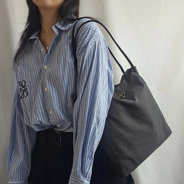 [정품 PRADA] 프라다 포코노 나일론 쇼퍼백 숄더백