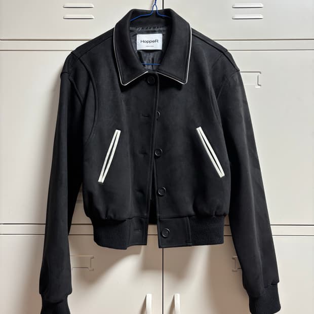 블랙 포우 스웨이드 점퍼