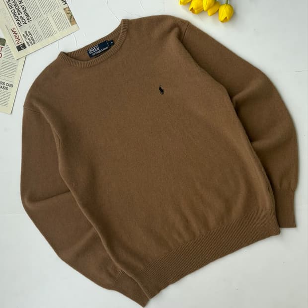 Polo 폴로랄프로렌 램스울 브라운 니트