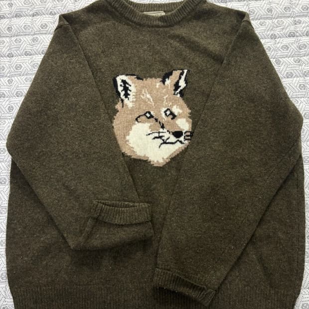 메종키츠네 폭스헤드 울 니트 105~110