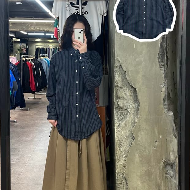 폴로 랄프로렌 체크 셔츠 퍼플 95 #csz2831