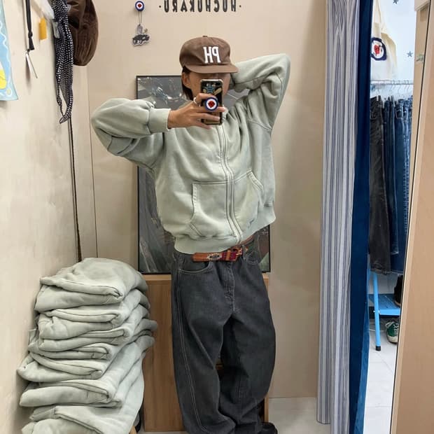 소버굿즈 후추카루 써멀 후드집업