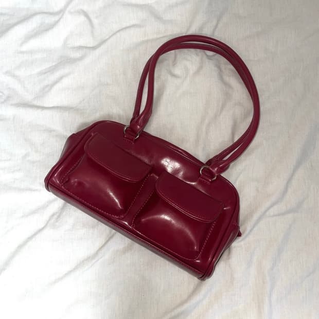 빈티지 레드 숄더백