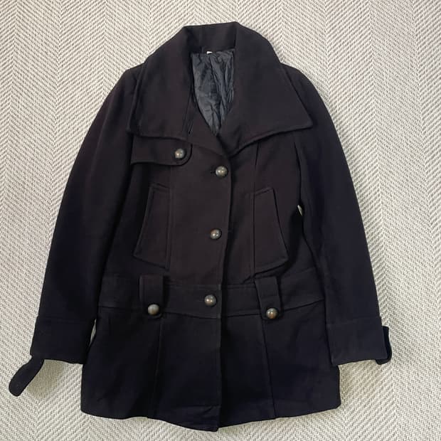 빈티지 클래식 더블 버튼 피코트