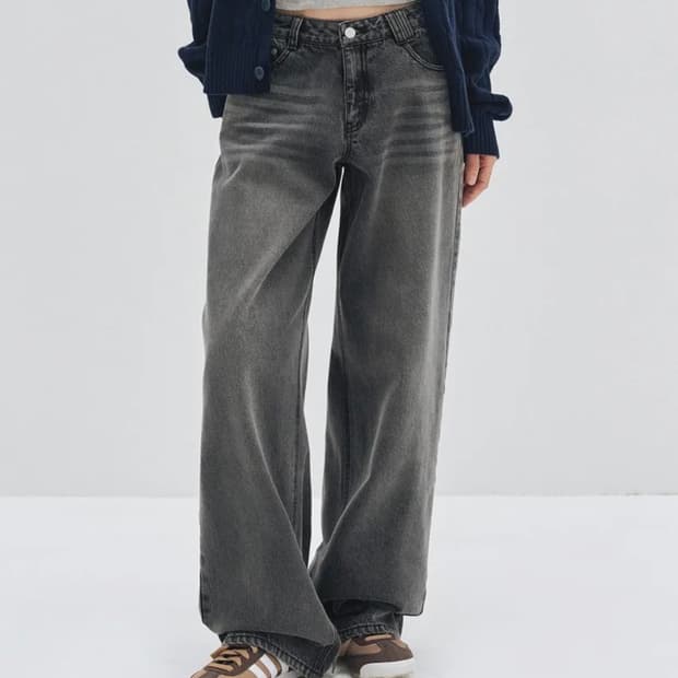Signature Low Rise Wide Jeans S