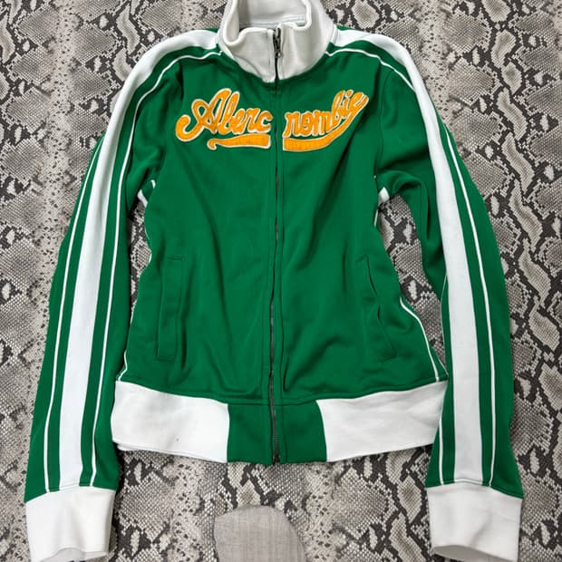 Abercrombie” Y2K Mood Green Zip Up