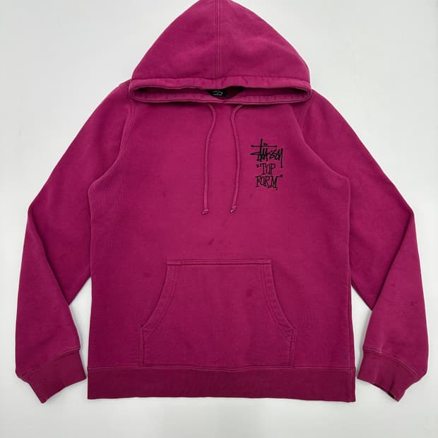 stussy 스투시 탑폼 핑크 후드티