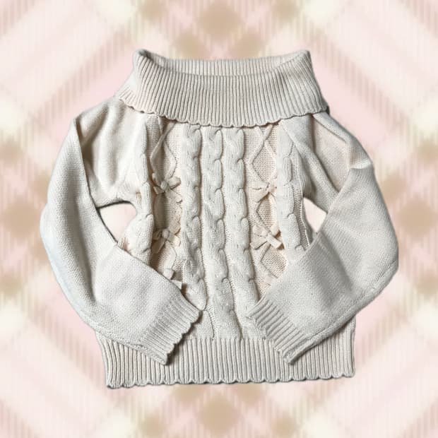 penderie 리즈리사 핑크 리본 오프숄더 라떼 히메 갸루 러블리 로걀