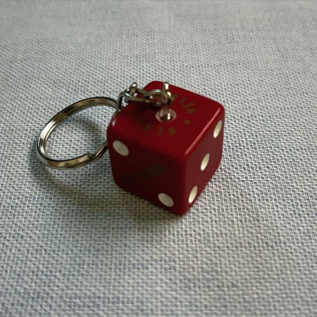 빈티지 주사위 키링 키체인
