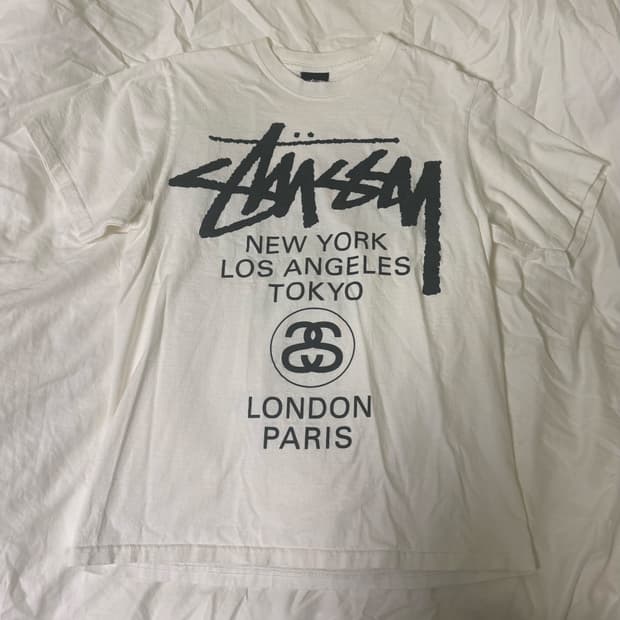 Stussy world tour t-shirt white (S)