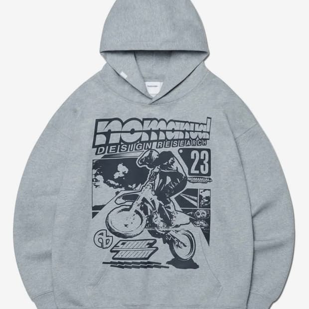 노매뉴얼 NM 오토 후드티 멜란지 S사이즈