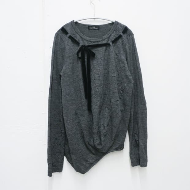 COMME des GARÇONS tricot velvet-tie top