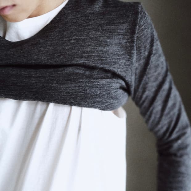 mono prive 텍스쳐 롱슬리브 차콜 1