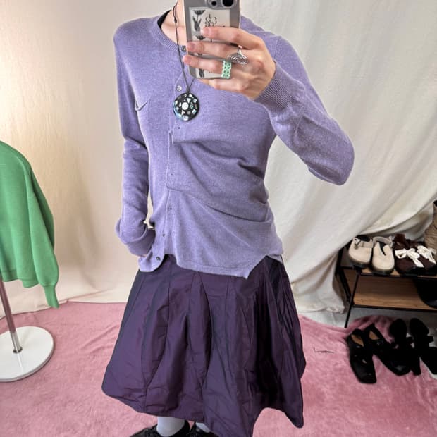 Margaret Howell 캐시미어 블렌드 루즈핏 가디건