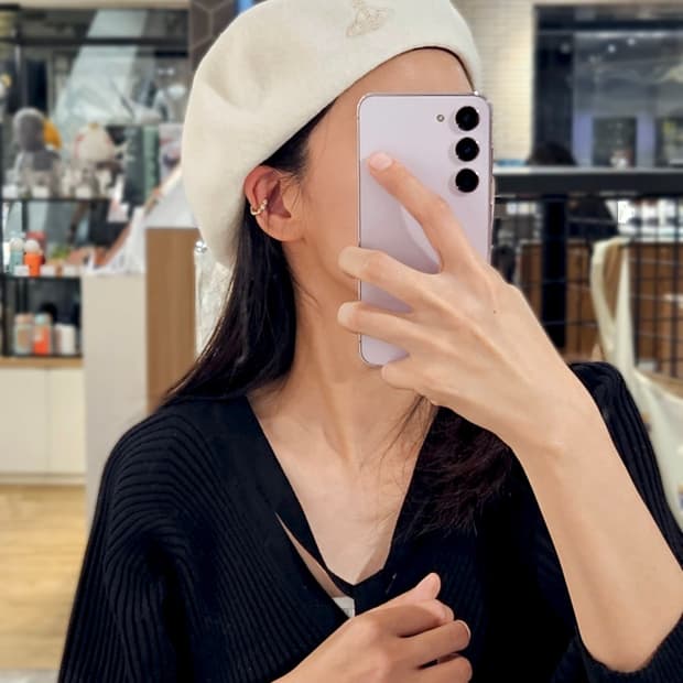 비비안웨스트우드 베레모 화이트 모자