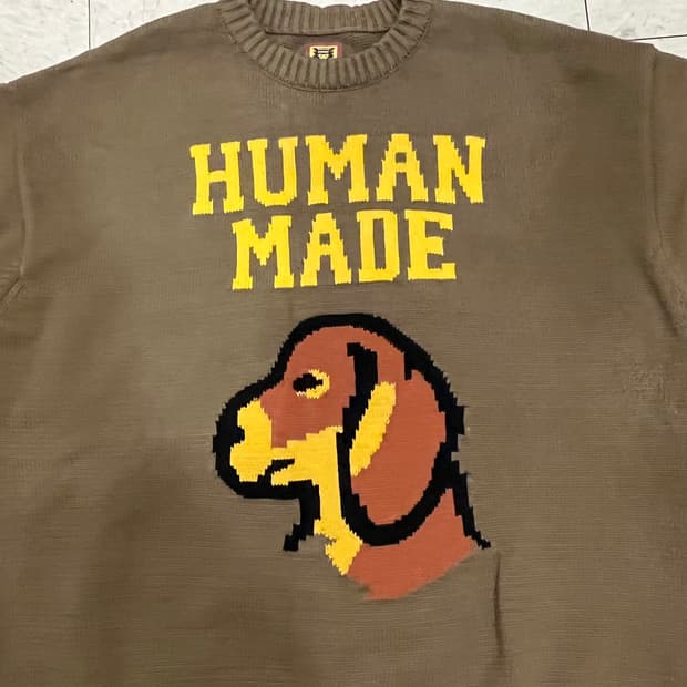 휴먼메이드 카키 니트 판매