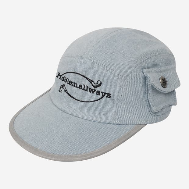 Logo denim pocket camp cap (skyblue)