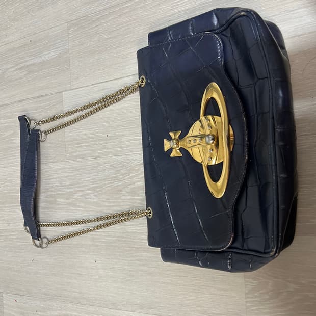 비비안웨스트우드 가방 네이비 체인백