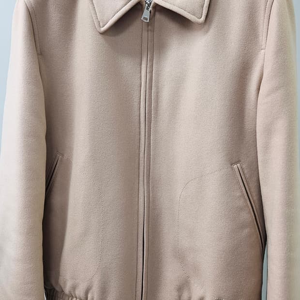 REISS 캐시미어혼방 블루종점퍼자켓 베이지