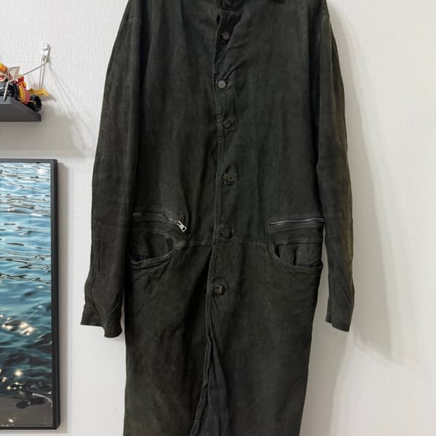 조르지아 브라토 레더 코트