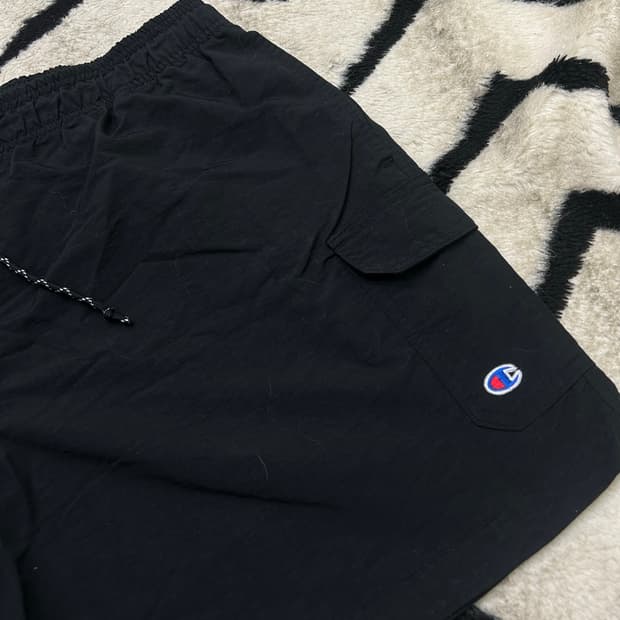 [2XL]챔피온 나일론 카고 반바지/블랙
