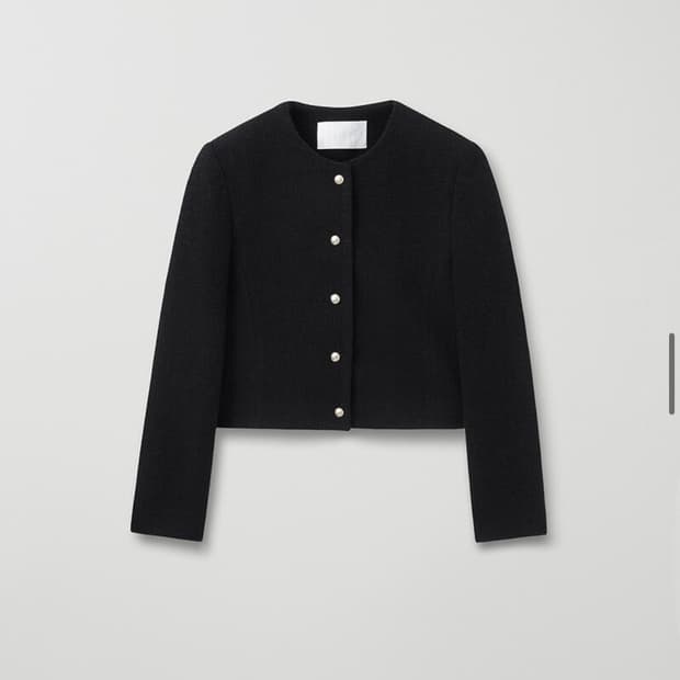 아르카익 sunset tweed jacket_black