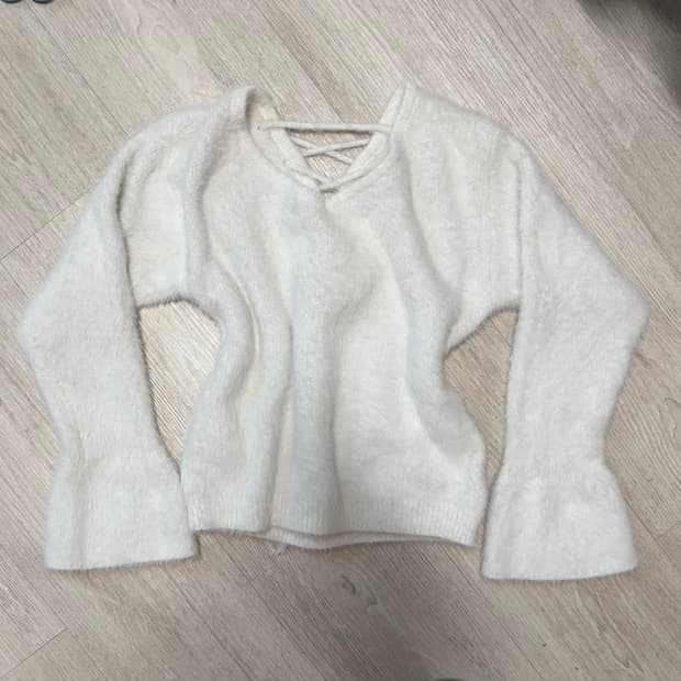 화이트 니트 아일렛 갸루 히메갸루 펑크 니트탑