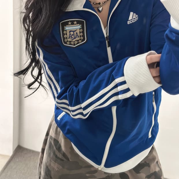 아디다스 블루/화이트 아르헨티나 져지 