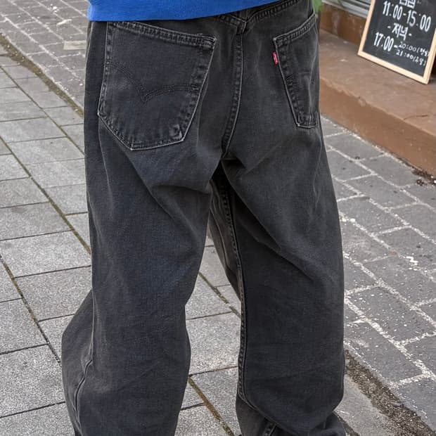 02년도05월생산 levis 550 블랙