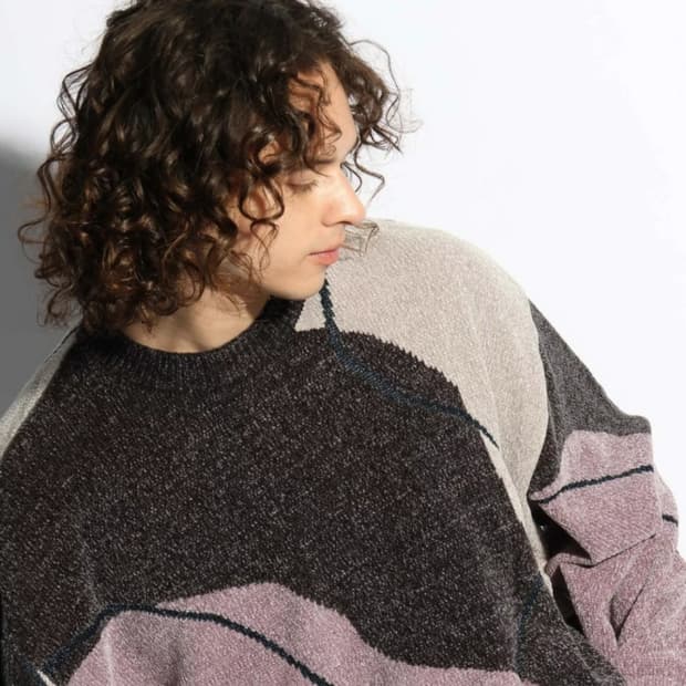 HARE 하레 라메라인 하이쇼크 니트 풀오버(F)