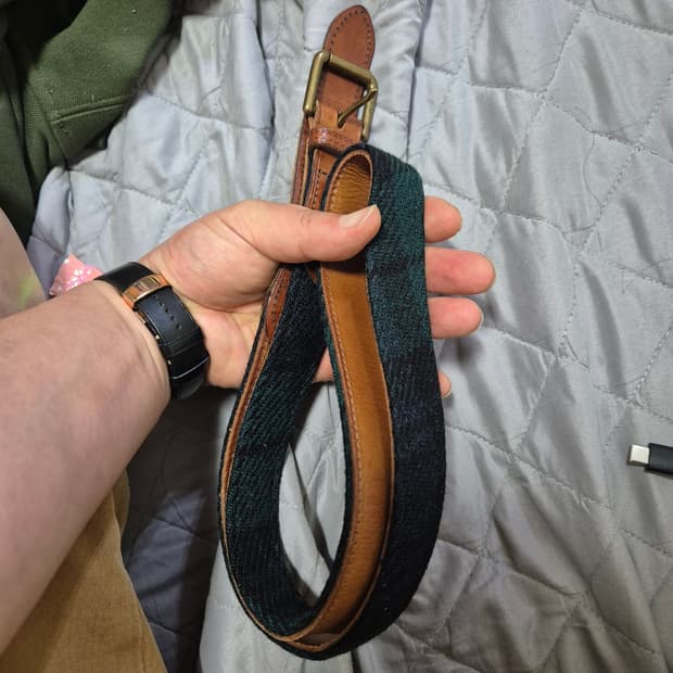 폴로 블랙와치 벨트36 실사이즈33ㅡ34