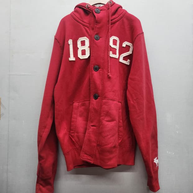 아베크롬비 1892 빈티지 자수로고 후드집업 XL