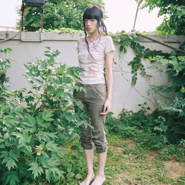 FLOWER BUTTON T IVORY
