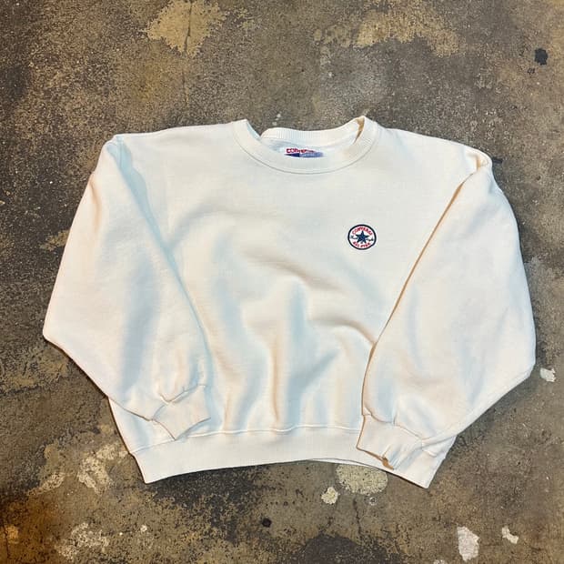 빈티지 90s 컨버스 크롭 스웻셔츠