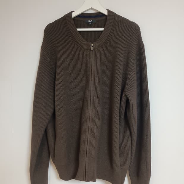 유니클로C 크루넥 풀집 가디건