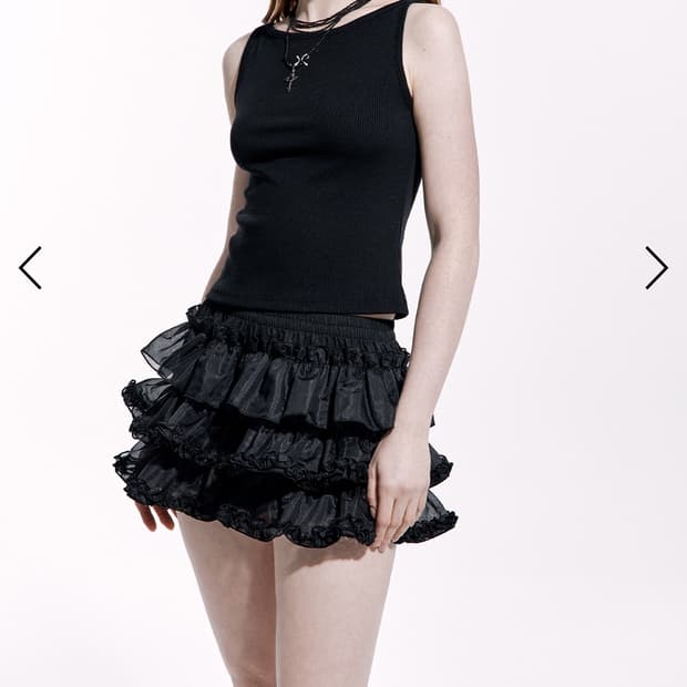 러프넥 튜튜 스커트