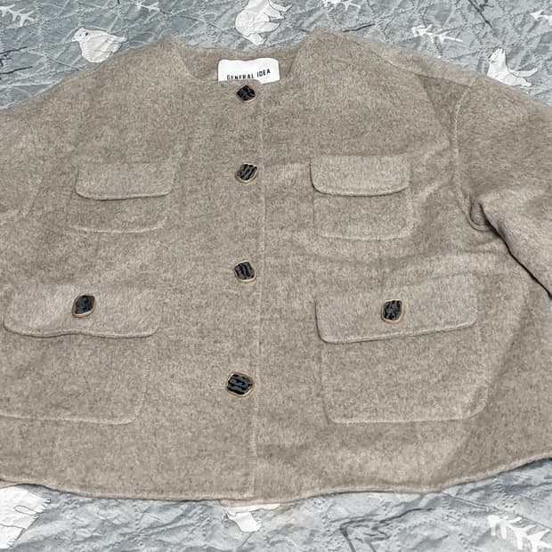 제너럴아이디어 핸드메이드 울100% 라운드 자켓 (M)