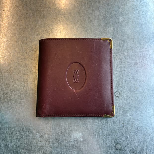 까르띠에 머스트 버건디 소가죽 반지갑