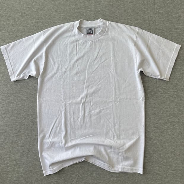 빈티지 프로클럽 헤비웨이트 LTall / 화이트 무지티 탄탄한 넥라인