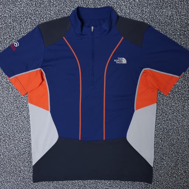 [무료배송][100]노스페이스 남성용 반집업 반팔티