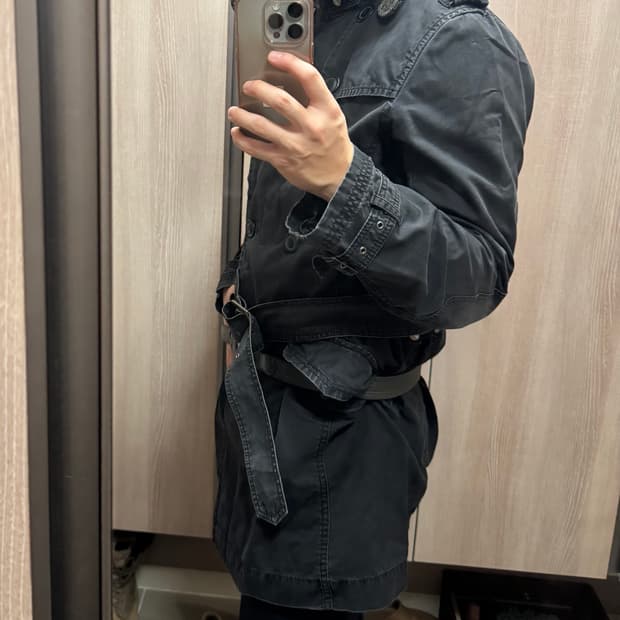 디젤 데님 밀리터리 트렌치코트 L