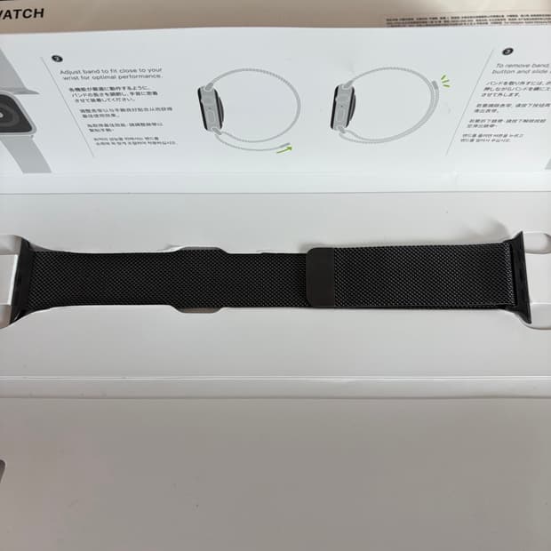 애플워치 44/45/46mm 정품 가죽링크, 스페이스블랙 밀레니즈루프